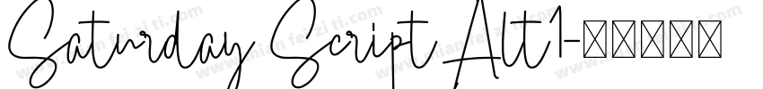 Saturday Script Alt1字体转换